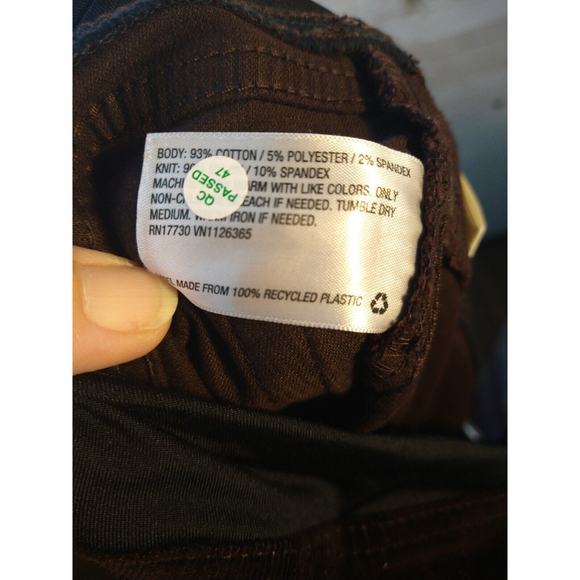 Burgundy Maternity Crossover Panel Skinny Corduroy Jeans by Ingrid & Isabel - Picture 5 of 10